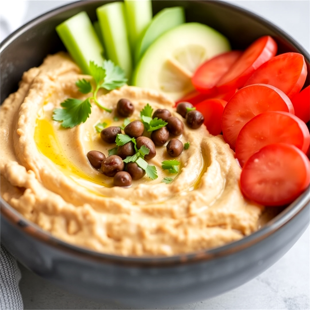 how to make hummus with canned chickpeas," "quick hummus recipe," "creamy