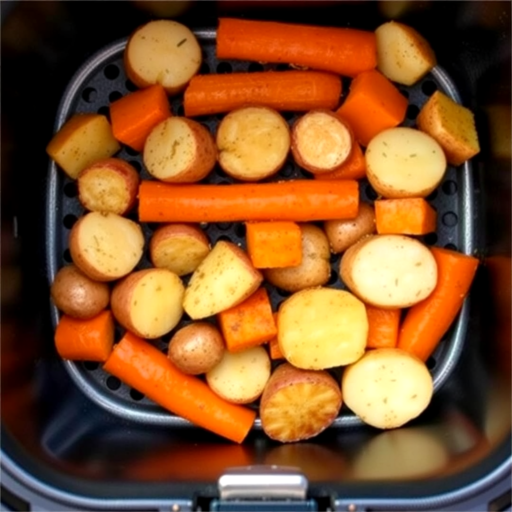 air fryer carrots and potatoes